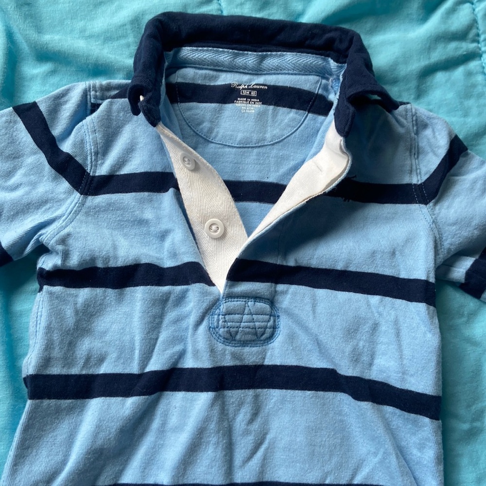 Ralph Lauren 12 Months one piece - blue